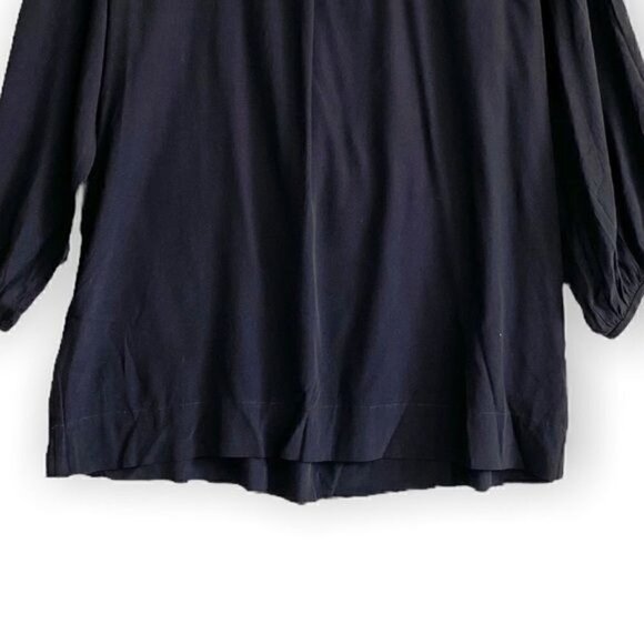 DKNY black silk tunic blouse, size 8 - Picture 6 of 11